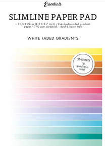 Studio Light- Slimline Double-Sided Paper Pad- White Faded Gradient 36sh