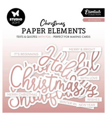 Studio Light Paper Elements Sentiments Rose Gold Foil Essentials 40pc