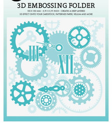 SL Embossing Folder Vintage Gears Pattern Essentials 150x150x4mm 1 PC nr.16