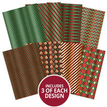 Hunkydory Adorable Scorable Pattern Packs - Festive Foils