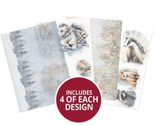 Hunkydory Crafts Winter Woodland Printed Parchment WINTWOOD108