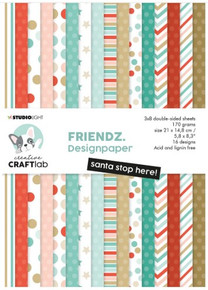 Studio Light- Friendz Design Paper Pad- Santa Stop Here 24sh