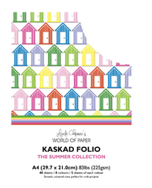 Kaskad Folio Summer Collection A4 225gsm Coloured Core Cardstock 40PC