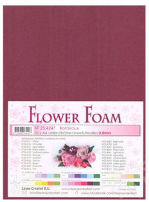 Leane Creatief Flower Foam 10 A4 Sheets - Bordeaux