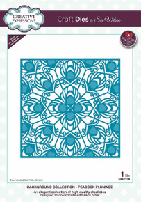 Creative Expressions- Sue Wilson Dies- Background Collection- Peacock Plumage, CED7118