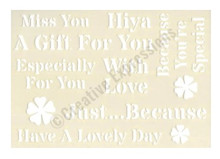 Creative Expressions- Sentimentally Yours from Phil Martin- Stencils Collection - Lovely
