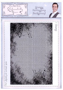 Creative Expressions- Sentimentally Yours from Phil Martin- Whitewashed Herringbone Background Stamp