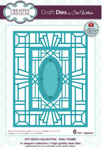 Creative Expressions- Sue Wilson- Art Deco Collection- Oval Frame Craft Die