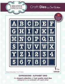 Creative Expressions- Sue Wilson Collection- Alphabet Grid Die