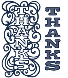 Creative Expressions- Sue Wilson- Expressions Collection- Thanks Die