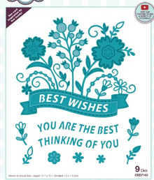 Creative Expressions- Sue Wilson- Banner Collection- Floral Wishes Craft Die