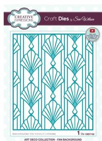 Creative Expressions- Sue Wilson- Art Deco Collection- Fan Background Craft Die