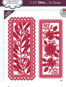 Creative Expressions- Sue Wilson- Festive Collection- Christmas Rose Floral Panels Die