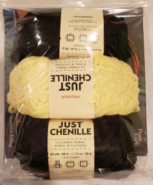 Loom Knit a Chenille Hat- 1 Yellow & 2 Black