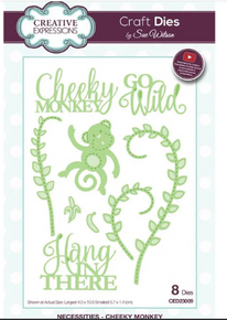 Creative Expressions- Sue Wilson- Necessities Collection- Cheeky Monkey Die