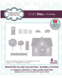 Creative Expressions- Sue Wilson- Miniature Village- Bluebell Cottage Craft Die
