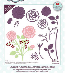 Creative Expressions- Sue Wilson- Layered Flowers Collection- Garden Rose Craft Die