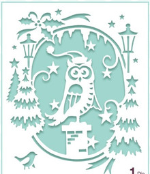 Creative Expressions- Paper Cuts Scenes- Santa Owl Craft Die