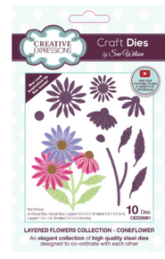 Creative Expressions- Sue Wilson- Layered Flowers Collection- Coneflower Craft Die