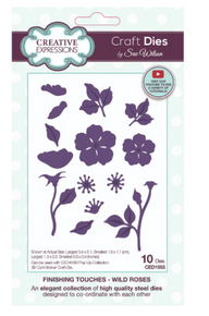 Creative Expressions- Sue Wilson- Finishing Touches Collection- Wild Roses Craft Dies 10pc