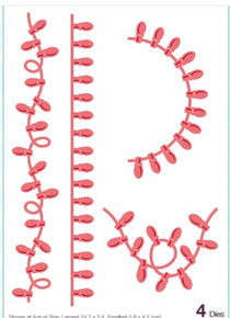 Creative Expressions- Jamie Rodgers- Festive Collection- Holiday Lights Border & Corner