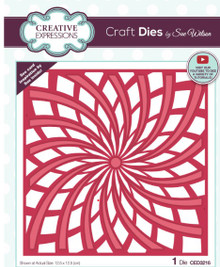 Creative Expressions- Sue Wilson- Festive Collection- Swirling Rays Background Craft Die