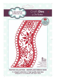 Creative Expressions- Sue Wilson- Festive Collection- Snowflake Ribbon Wave Craft Die