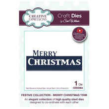 Creative Expressions- Sue Wilson- Festive Collection - Merry Christmas Trim Craft Die