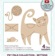 Creative Expressions- Sue Wilson- Pet Pals Collection- Mittens Craft Die