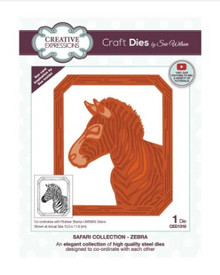 Creative Expressions- Sue Wilson- Safari Collection- Zebra Craft Die