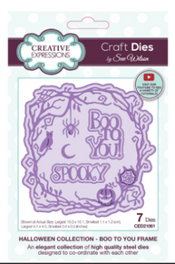 Creative Expressions- Sue Wilson- Halloween Collection- Boo To You Frame Craft Die