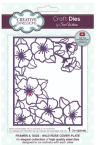 Creative Expressions- Sue Wilson- Frames & Tags Collection- Wild Rose Cover Plate