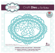 Creative Expressions- Sue Wilson- Stained Glass Collection- Grapevine Craft Die Sue Wilson