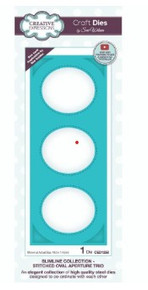 Creative Expressions- Sue Wilson- Slimline Collection- Stitched Oval Aperture Trio Craft Die