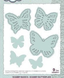 Creative Expressions- Sam Poole- Shabby Basics- Shabby Butterflies Craft Die