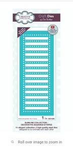 Creative Expressions- Sue Wilson- Slimline Collection- Decorative Squared Stripes Craft Die