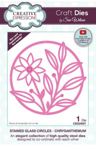 Creative Expressions- Sue Wilson- Stained Glass Circles- Chrysanthemum Craft Die
