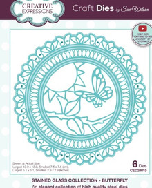 Creative Expressions- Sue Wilson- Stained Glass Collection- Butterfly Craft Die