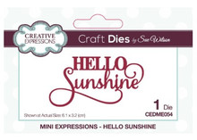 Cewative Expressions- Sue Wilson- Mini Expressions- Hello Sunshine Die