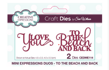 Creative Expressions- Sue Wilson- Mini Expressions Duo- To The Beach And Back Die