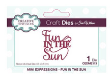 Creative Expressions- Sue Wilson- Mini Expressions- Fun In The Sun Craft Die