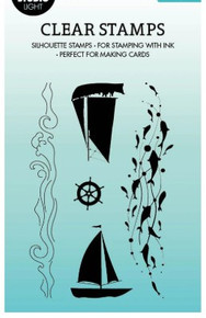 Studio Light Silhouette Sailboats Stamps