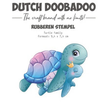 Dutch Doobadoo Turtle Family Stamp