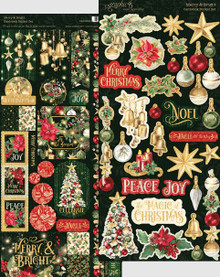 Graphic 45- Cardstock Sticker Set- Merry & Bright