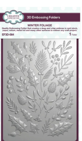 Creative Expressions- 3D Embossing Folder- Winter Foliage 5 in x 7 in