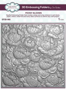 Creative Expressions- 3D Embossing Folder- Peony Blooms 6inx6in