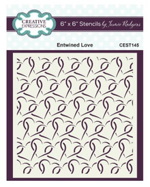 Creative Expressions- Jamie Rodgers- 6 in x 6 in Stencil- Entwined Love