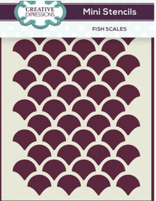 Creative Expressions Mini Stencil Fish Scales 4.0 in x 3.0 in