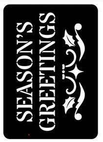 Creative Expressions- Mini Stencil- Seasons Greetings 4 in x 3 in