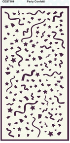 Creative Expressions- DL Stencil 4 in x 8 in (10.0 x 20.3 cm)- Party Confetti